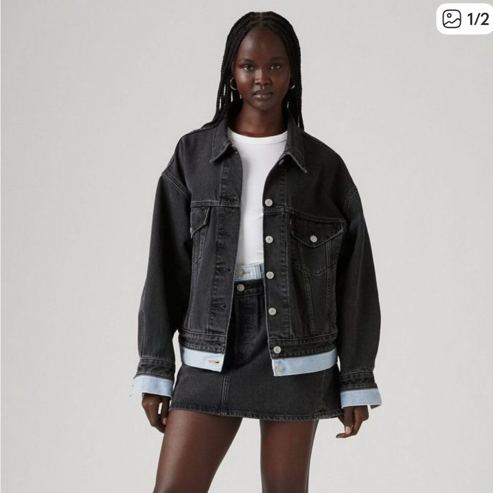 Levi's Charcoal Button-Up Jacket